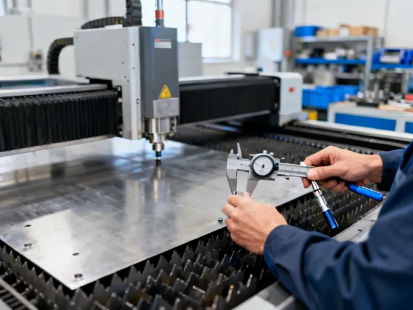 Quality control inspection at Bystronic Laser factory