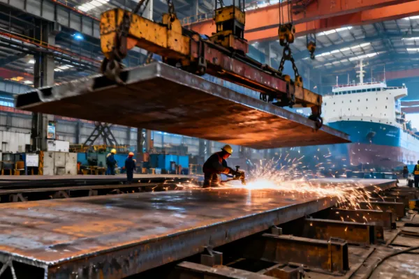 Shipbuilding laser cutting